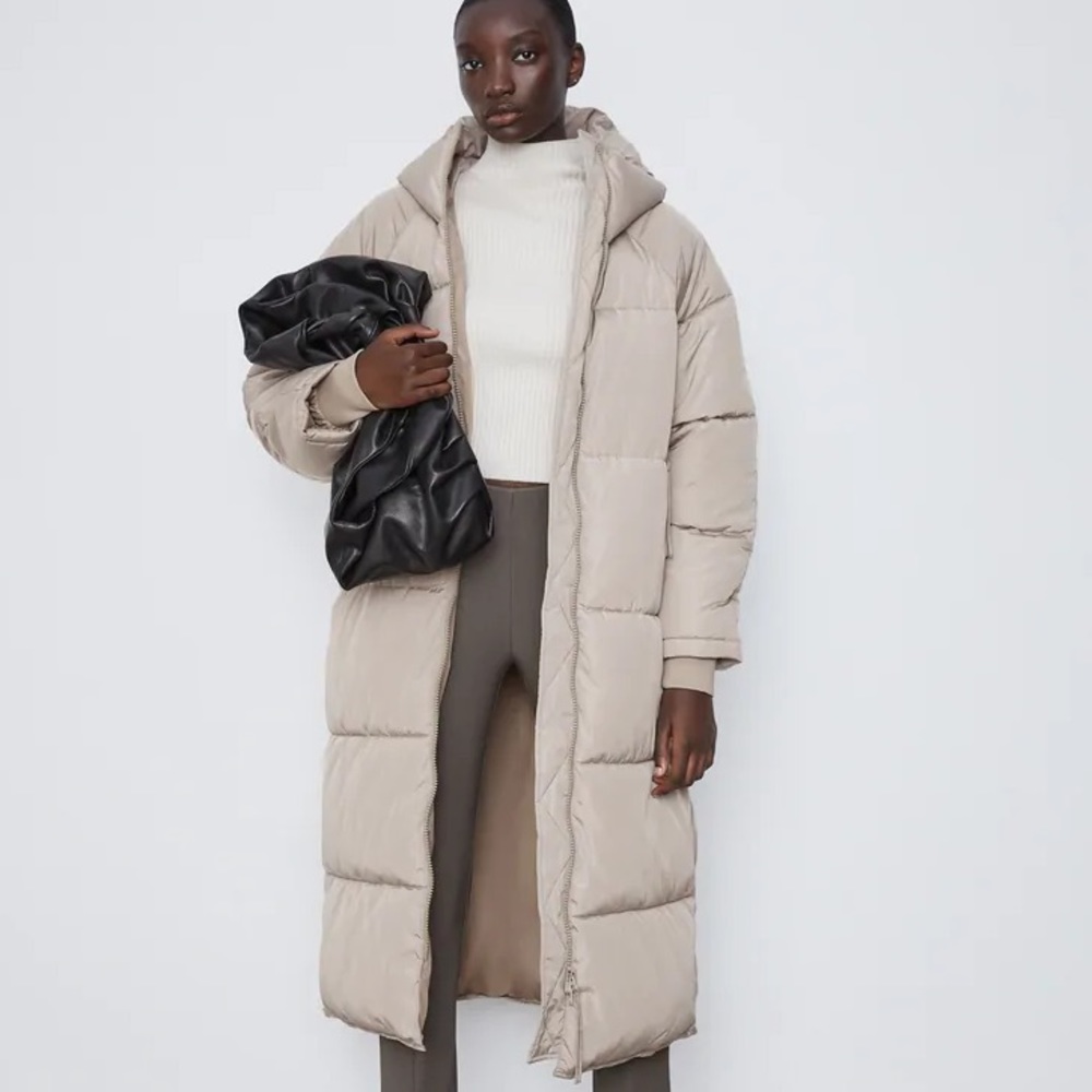 Zara Beige Ling Puffer Small New Condition